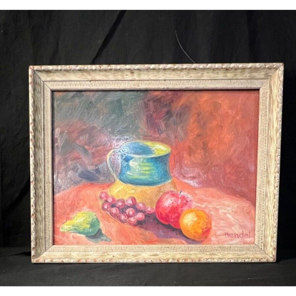 Vintage Nendel Still Life Fruit Oil Painting -Signed/Framed Art 14x18 / Jackson